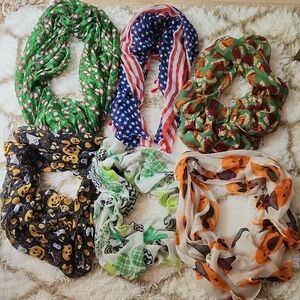 Colorful Patterned Scarves Set